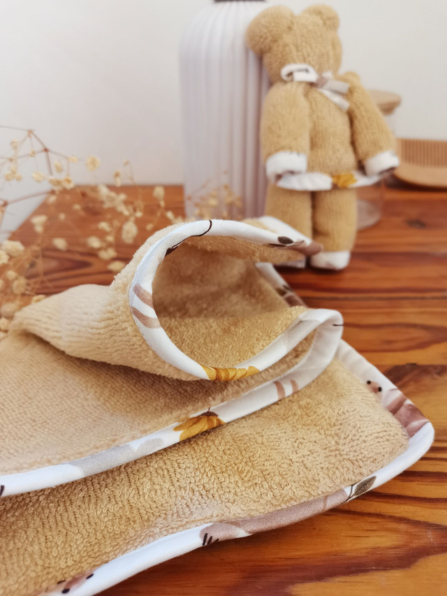 Débarbouillette en bambou Moka Cannelle