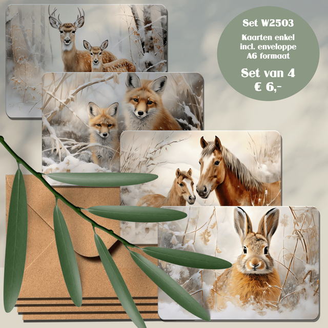 Kerst- / Winterkaarten Set W2503