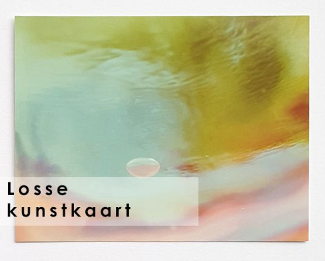 Losse kaart met envelop wit - Zwevende druppel