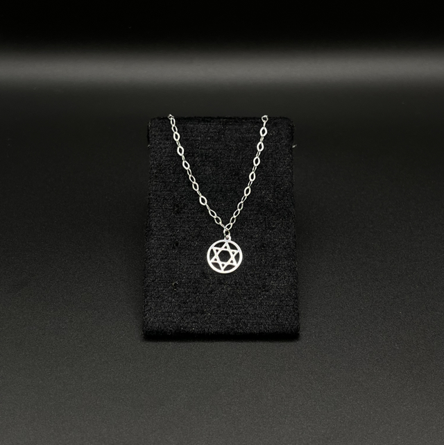 Pulseira elo português com entremeio estrela de davi