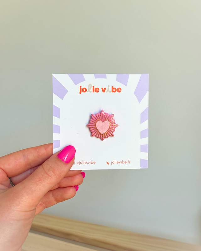 Coeur rose - Pin's