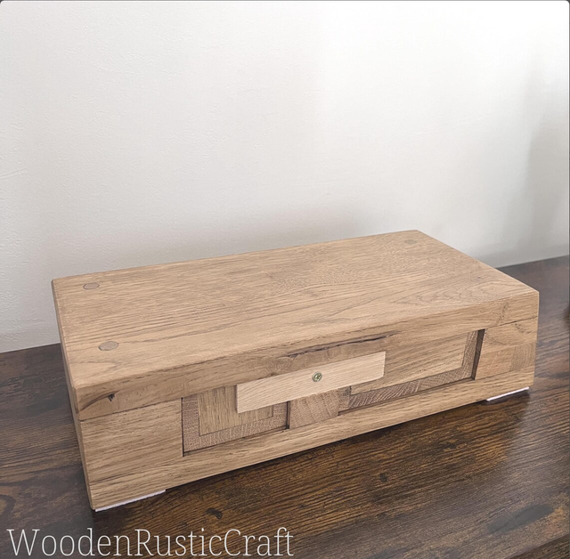 Handmade Oak 2-Drawer Keepsake Chest
