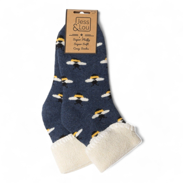 Cosy Cuffed Bee Socks