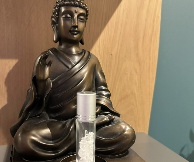 Roll-on avec pierres naturelles de Cristal de Roche