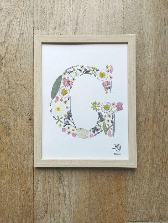 Lettre fleurie sur commande 