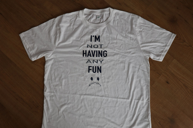 Fun T-Shirt (White with Blue Ink)