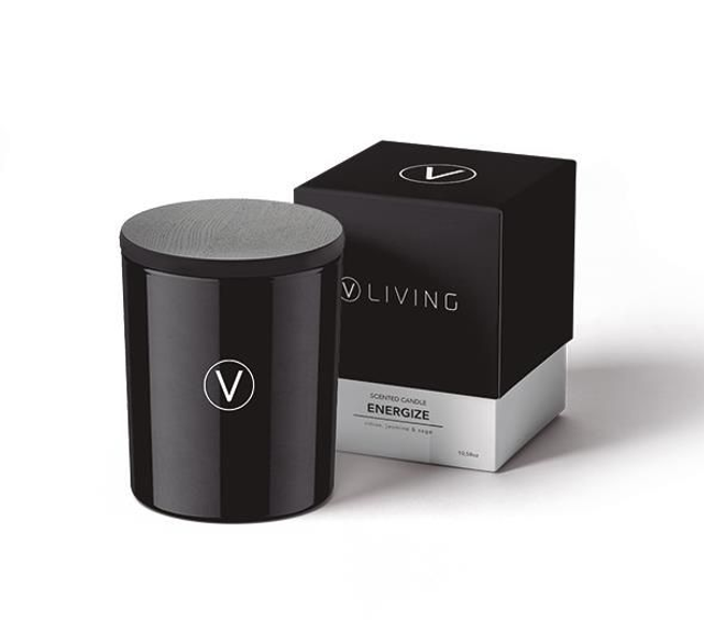   Geurkaars “Energize” – soja, met citrus, jasmijn &amp; salie