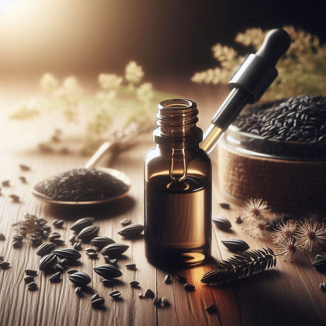 Huile Végétale de Nigelle - Flacon en verre à pipette de 10 mL