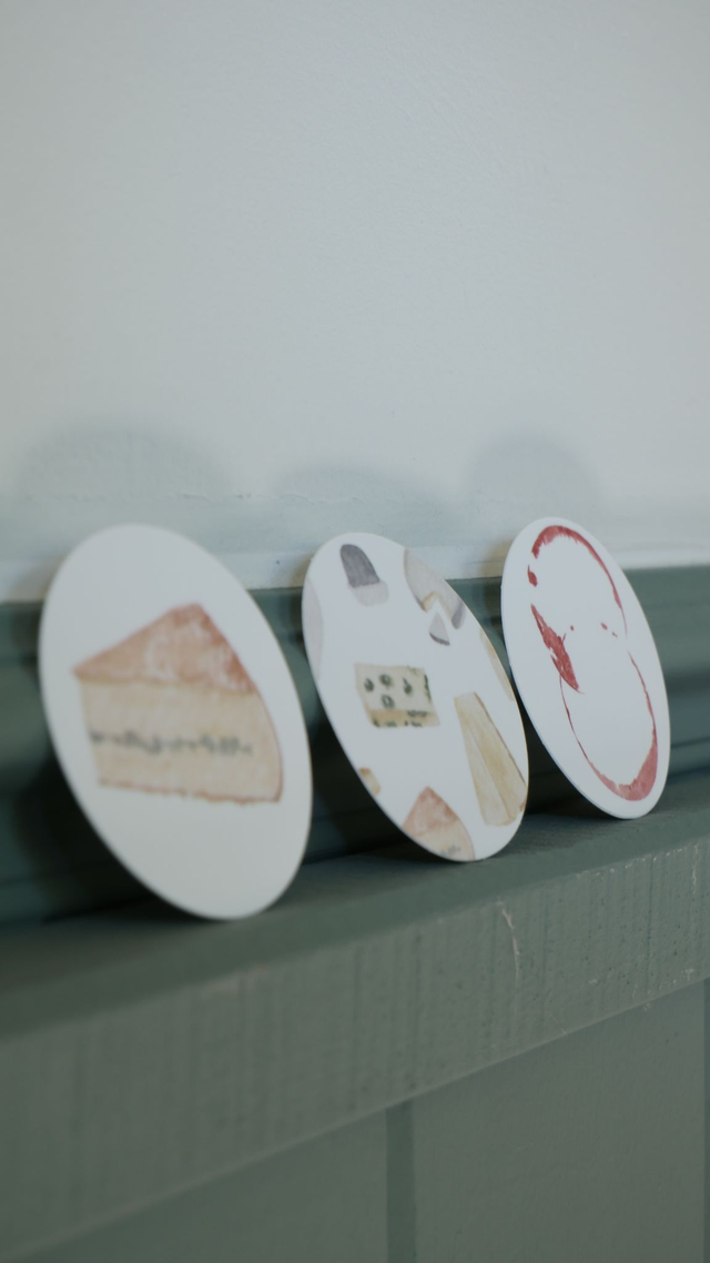 Autocollants vins &amp; fromages