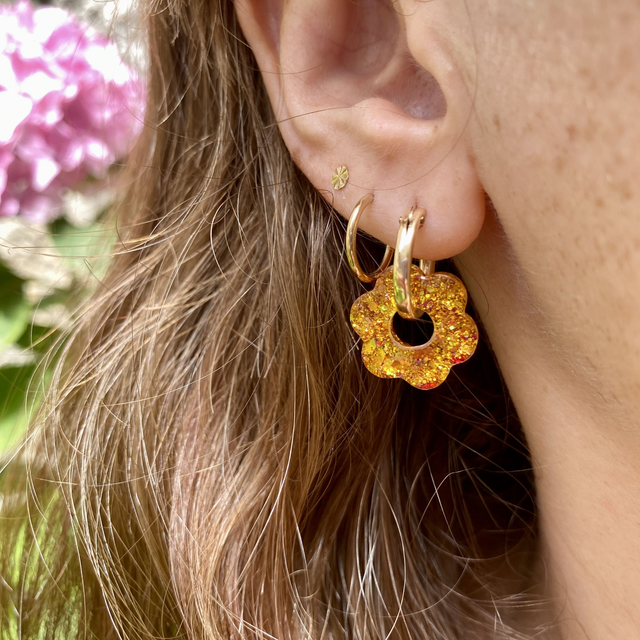 Créoles fleurs - chunky or