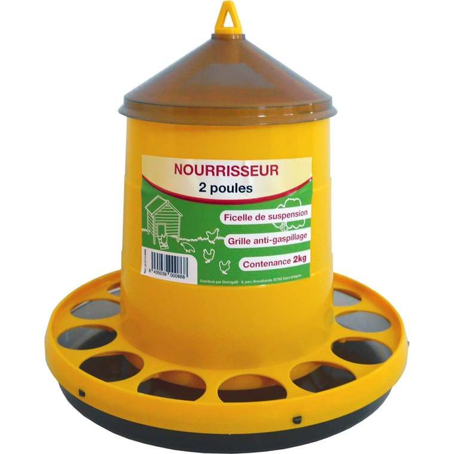 Mangeoire à trémie 2 kg d&#039;aliment