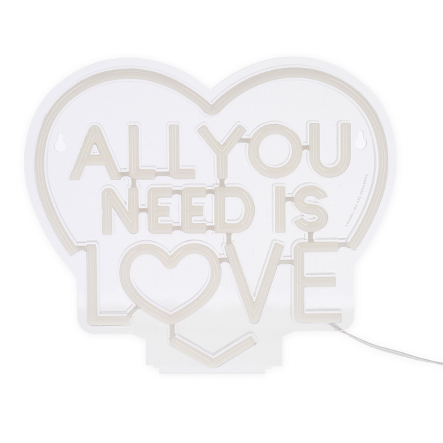 Lampada Led Effetto Neon - All You Need is Love - It's a Sign