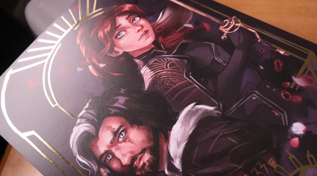 Gold Foil Illustration Maelle & Verso | Clair Obscur Expedition 33