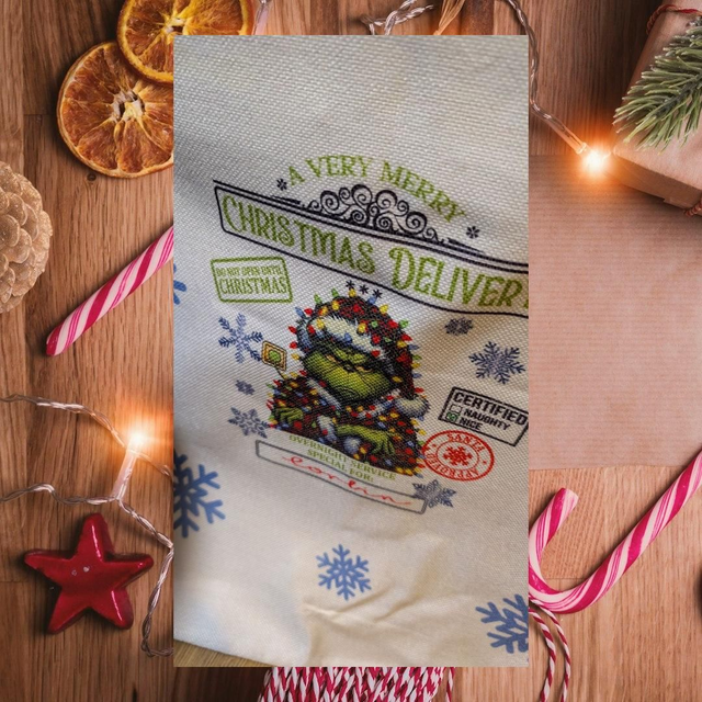 Personalised Grinch Santa Sack 🎄