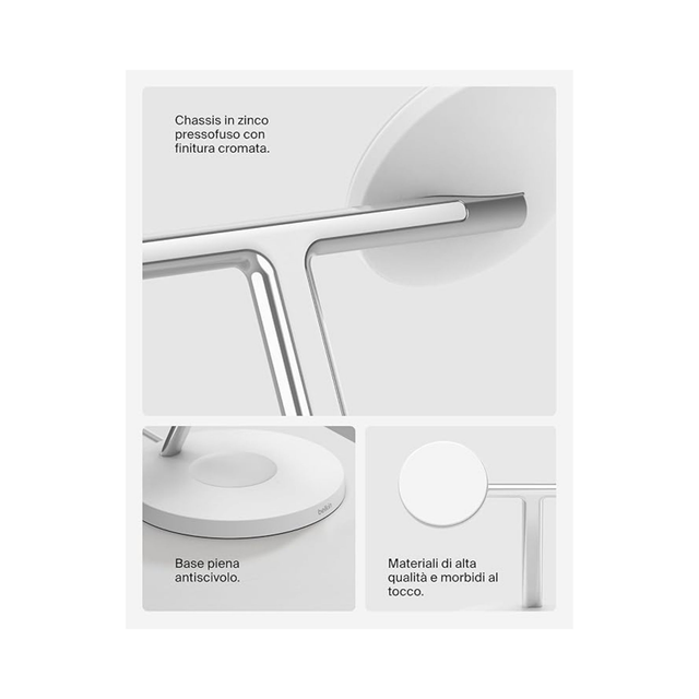 BELKIN Stazione di ricarica 3-in-1 con Qi2 (15W) (Bianco)