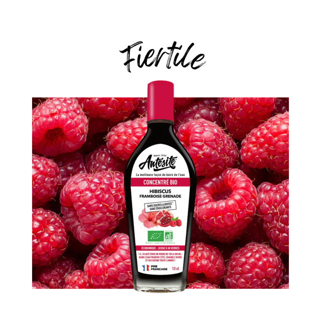 Antésite hibiscus framboise grenade bio