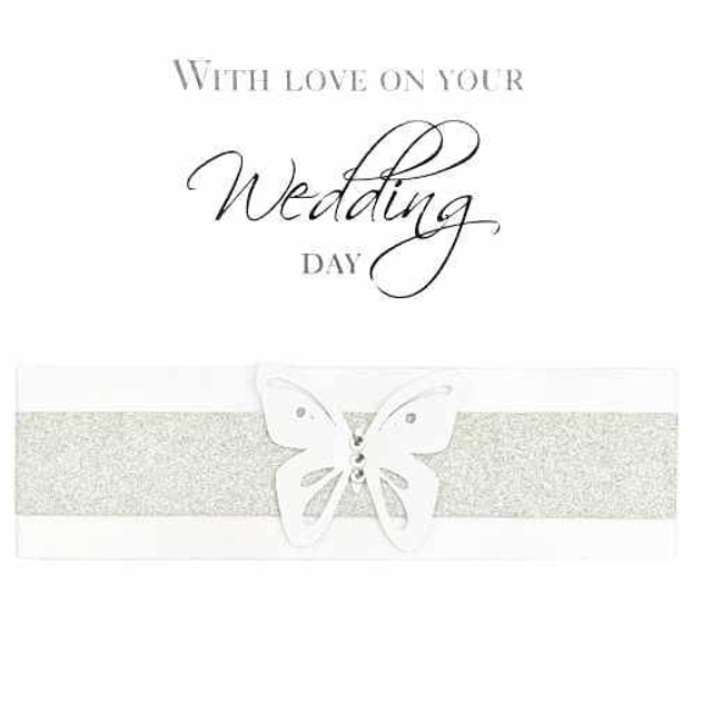 Silver Ribbon With Butterfly