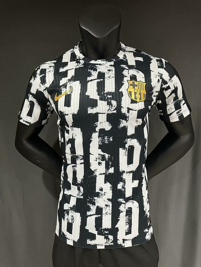 Camiseta Barcelona EDICIÓN ESPECIAL -  Versión Jugador - 25-26 (Blanco/Negro)