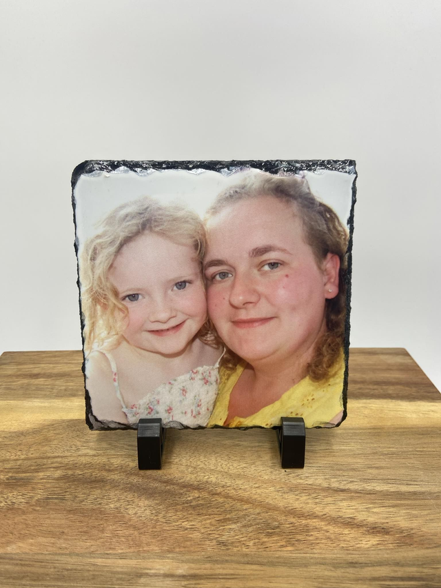 6 - Personalised Slate Tile - Custom Rock Slate - Small Square