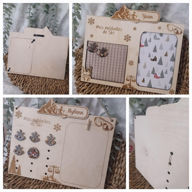 Support à médailles de ski personnalisé – 2 versions au choix