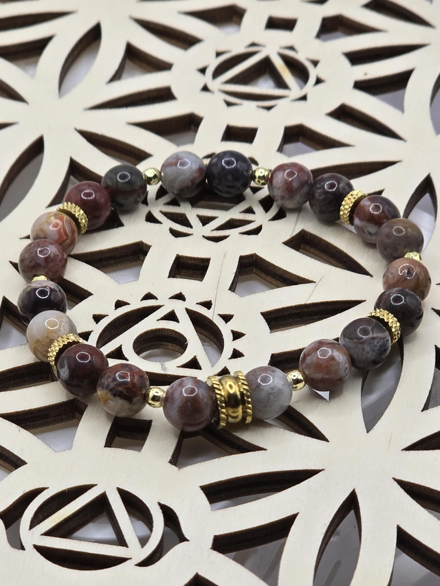 Bracelet Agate Crazy Lace 0,8 cm