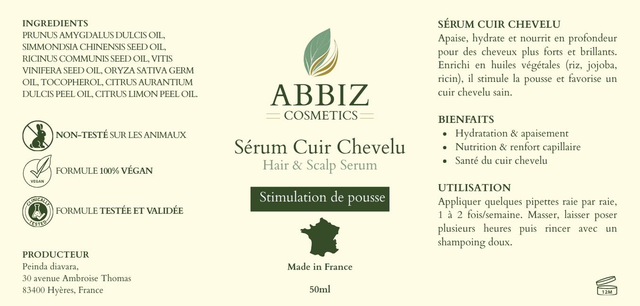 Sérum Cuir Chevelu – L'Activateur de Pousse Naturel Anti-Chute