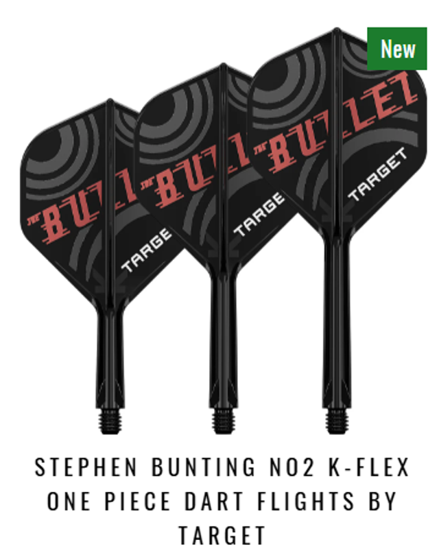 Stephen Bunting No2 K-Flex One Piece Dart Flights by Target