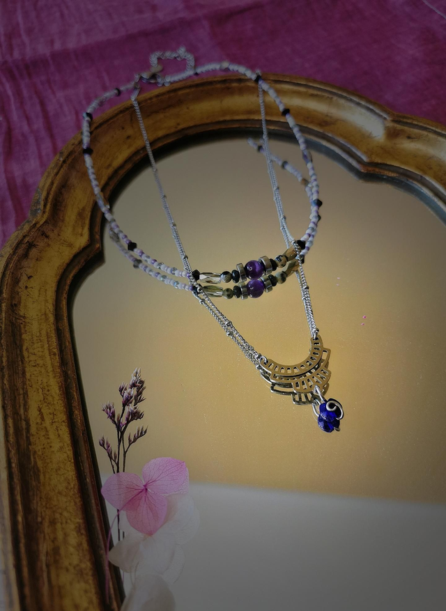 Collier Améthyste &amp; Argenté