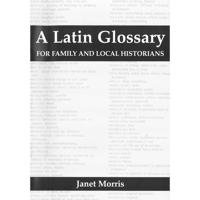 A Latin Glossary for family and local historians