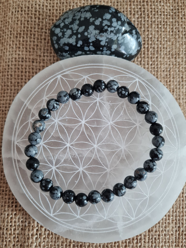 bracelet Obsidienne mouchetée