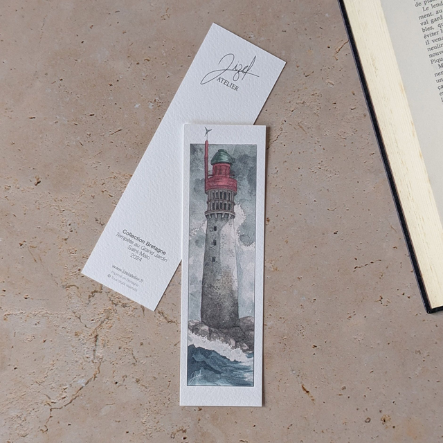 Marque-page - Bretagne - Tempête au Grand Jardin