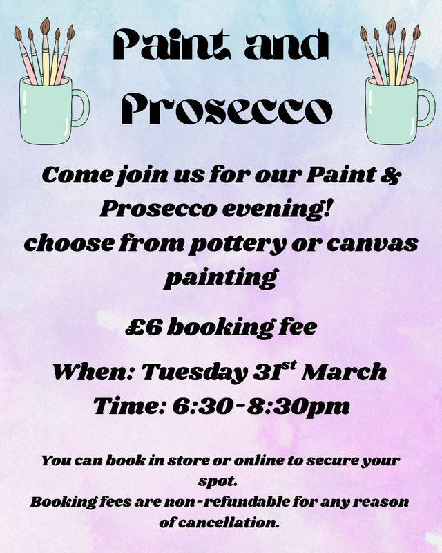 Paint &amp; Prosecco (March 2026)