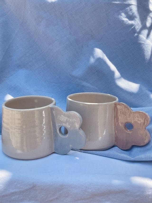 tasses à café fleurs  