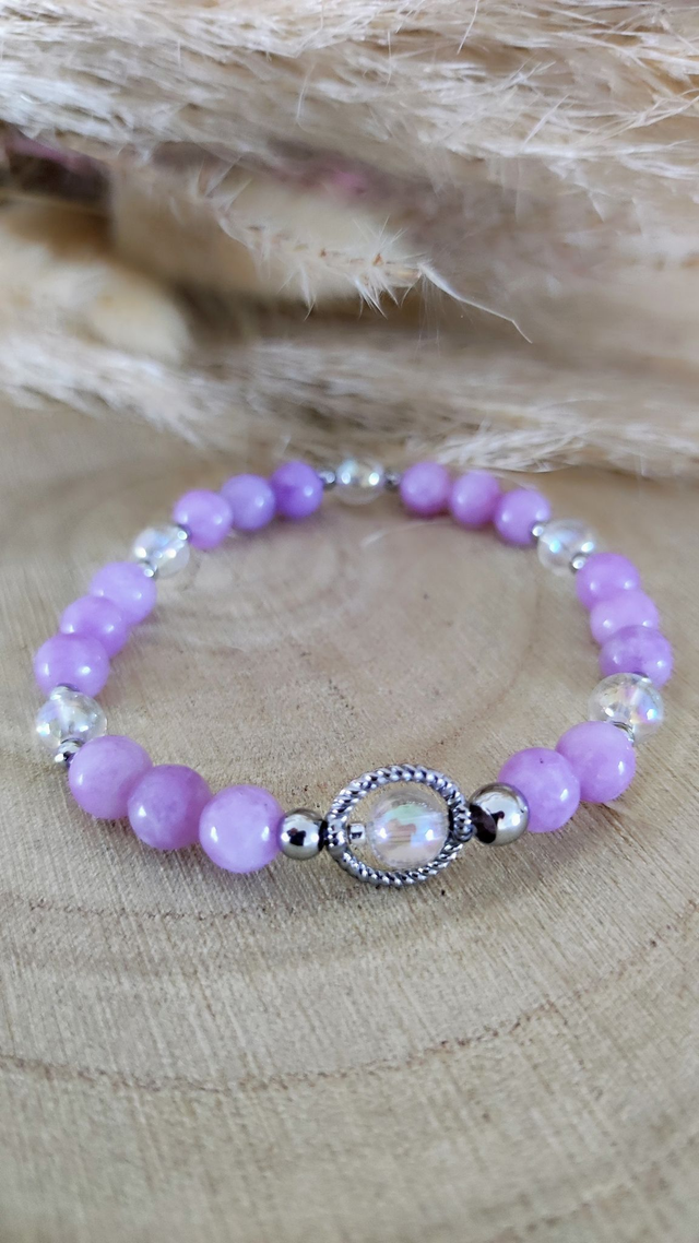 Bracelet "Apaise les pensées négatives" Lépidolite