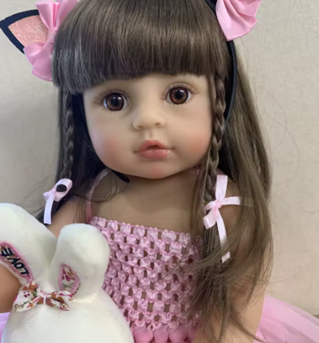 Realistische peuter pop levensecht Bebe pink (55cm)