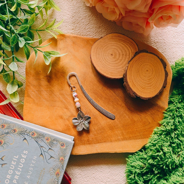 Marque-pages Fleur rose