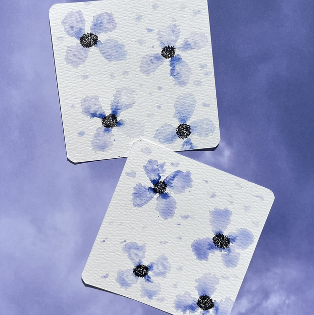 Mes petites aquarelles bleu 