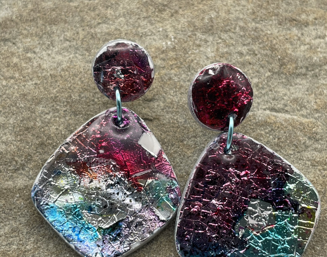 Statement metallic earrings