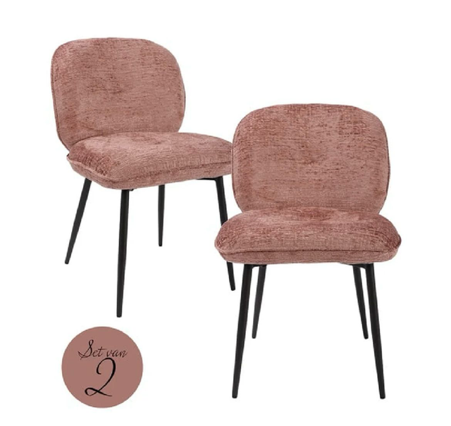 SET DE 2 CHAISE KIKI ROSE PALE