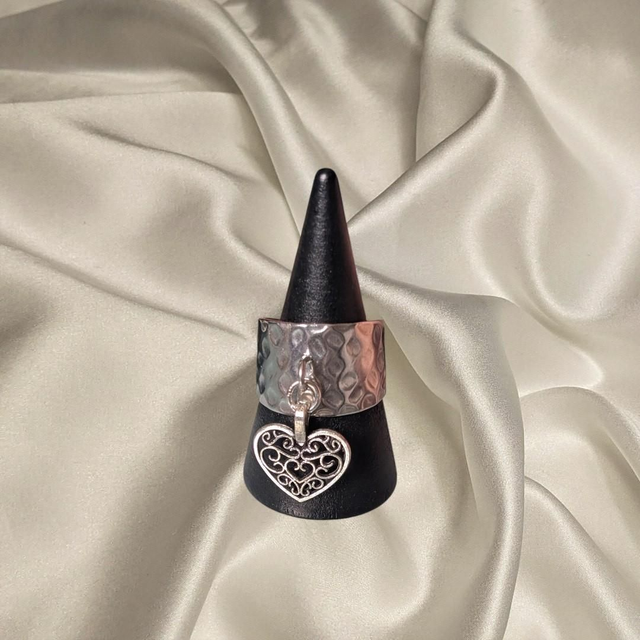 Bague coeur argenté 
