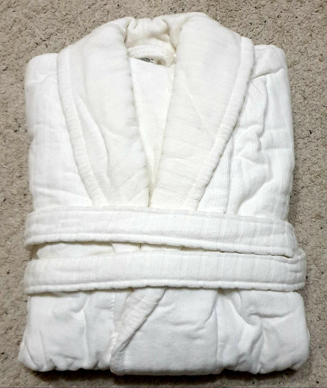 Peignoir velours taille M blanc 