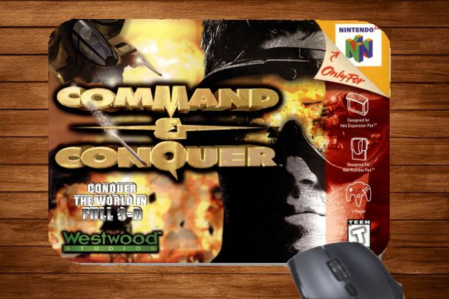 N64 Nintendo 64 Command &amp; Conquer Printed Mouse Mat