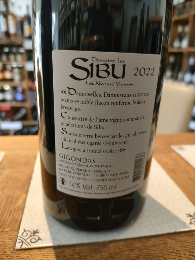Gigondas 2022 - Rouge Sec Tranquille - Domaine les Sibu (Loic Alazard)