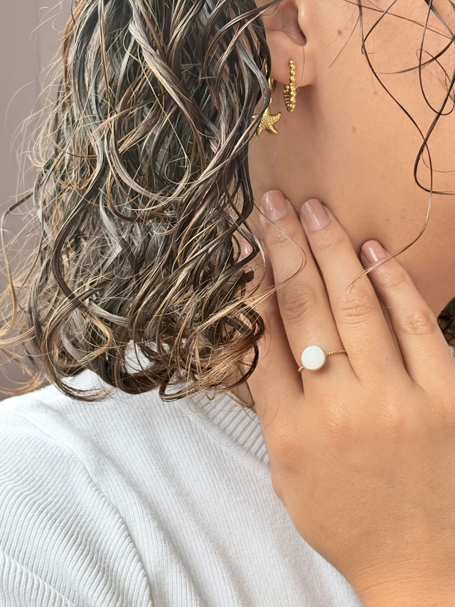 Bague Torsadée Nacrée