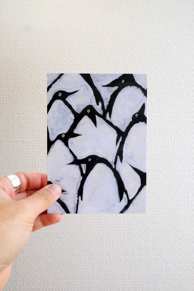 Many Penguins - A6 Postcard