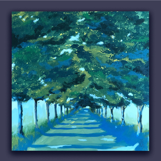 petit tableau la route 20X20