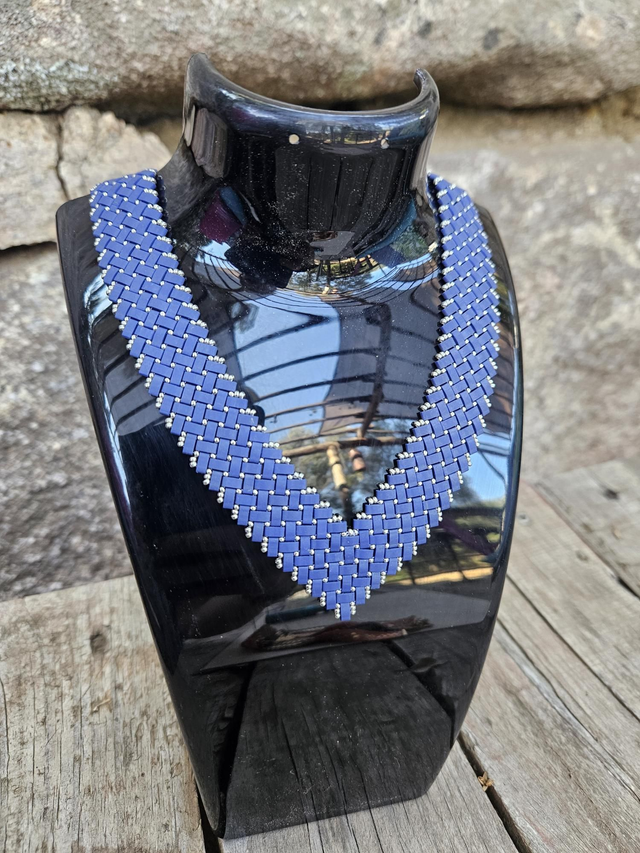 2 - collier Tila blue jean 