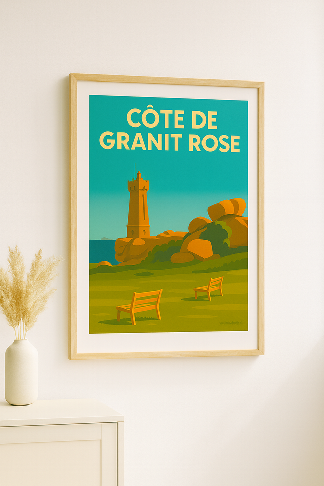 Affiche photo – Côte de granit rose