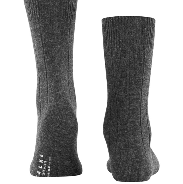 Falke Lhasa Rib Heren Sokken Anthra Mel