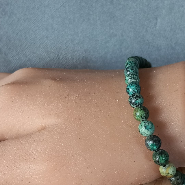 Bracelet ajustable en Turquoise africaine